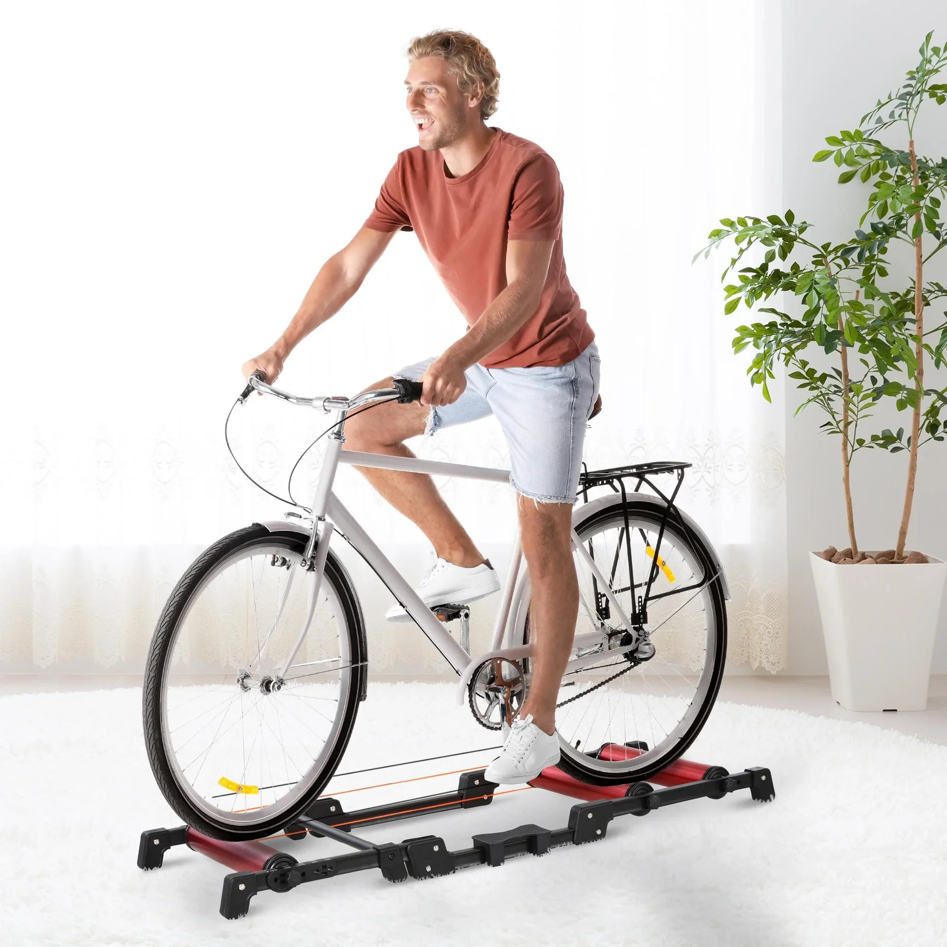 Roller Cycle Bicycle Trainer 650C 700C 26-29" Einstellbare faltbare Aluminiumlegierung - 1