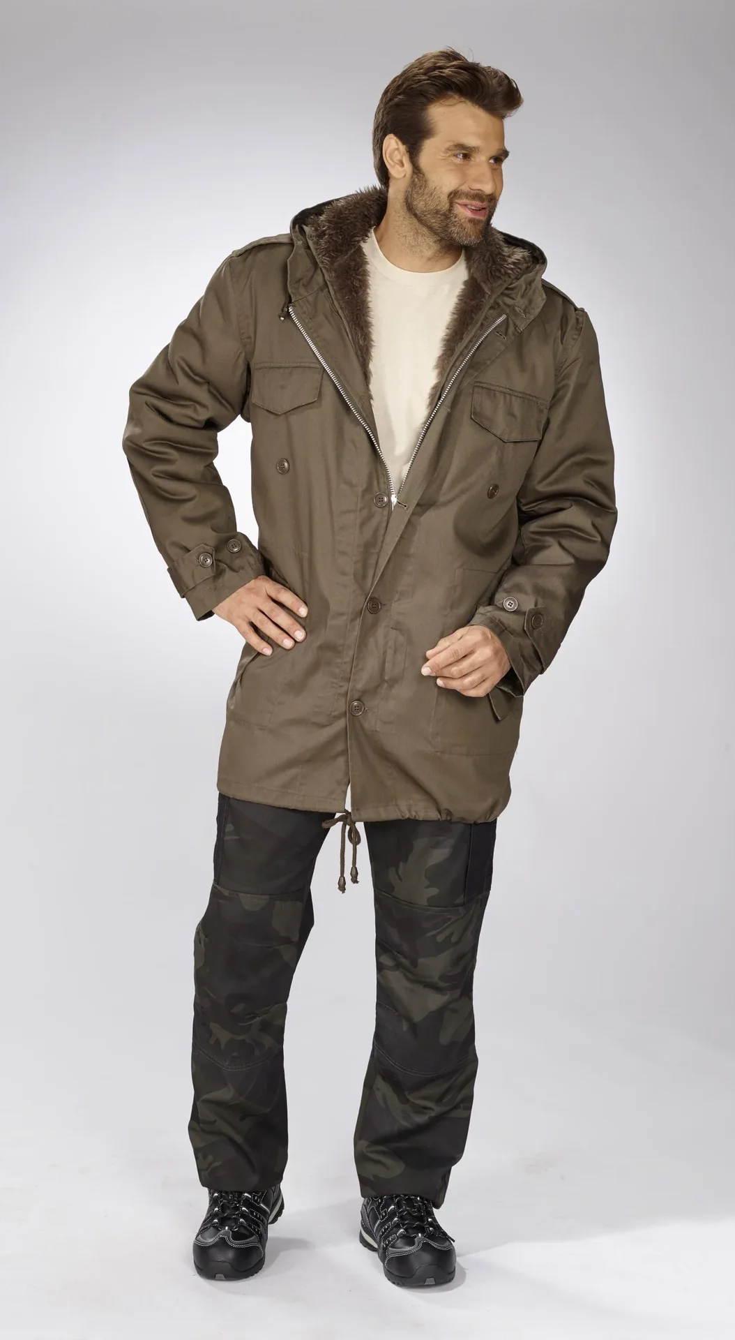 Parka, Farbe steingrau, Gr.5XL - 0