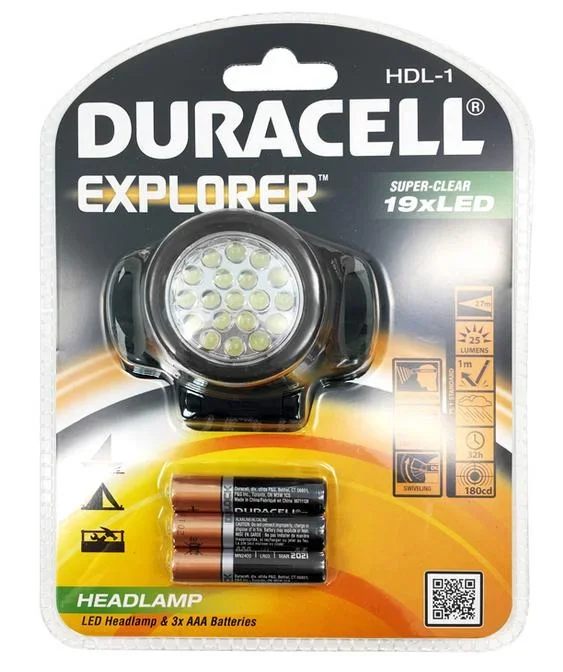 Stirnlampe mit 19 LED's inkl. Batterien - 5