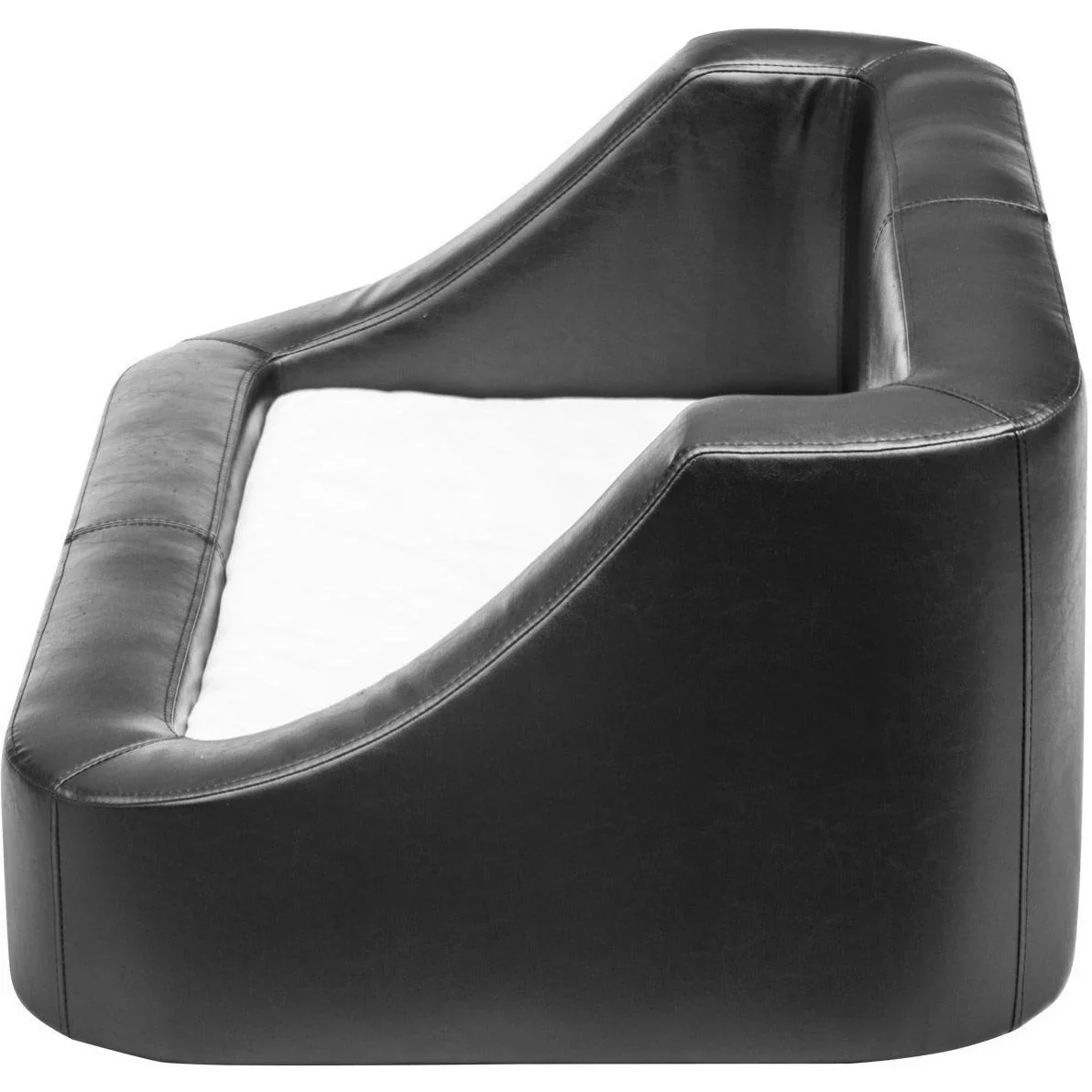 Luxus Hundesofa Hundebett Kunstleder schwarz-weiss - 0