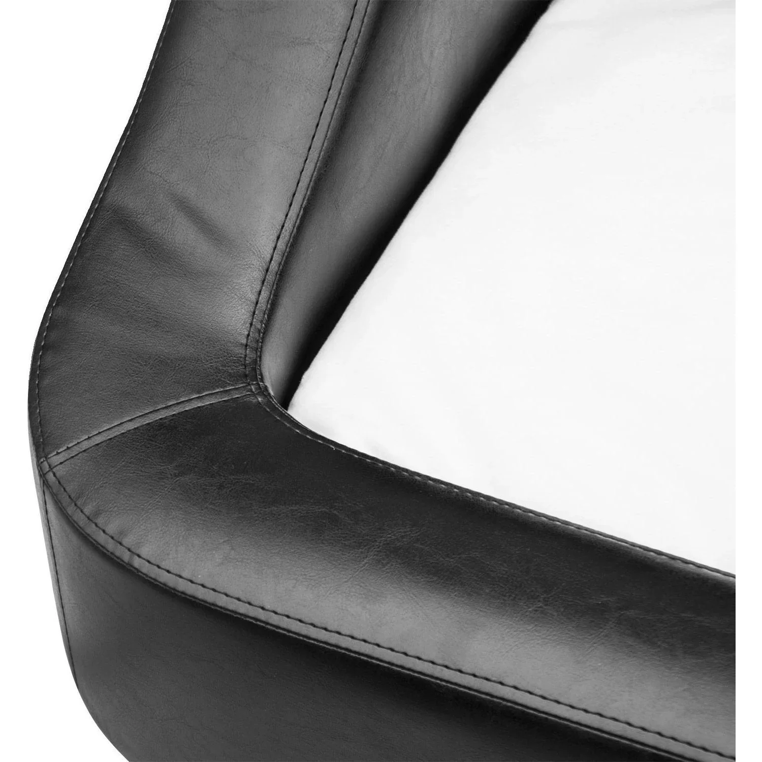 Luxus Hundesofa Hundebett Kunstleder schwarz-weiss - 4