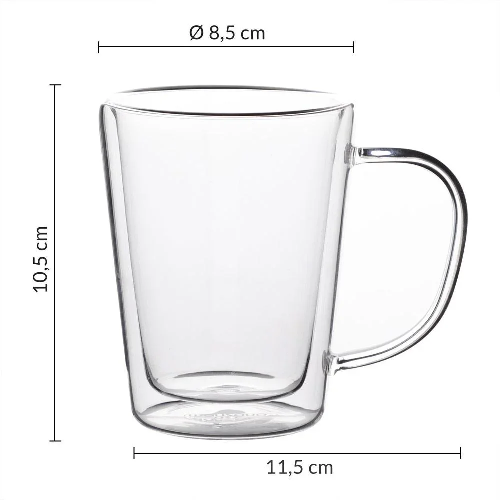 Teegläser Set 4 Stück - je 250ml - Doppelglas - 3