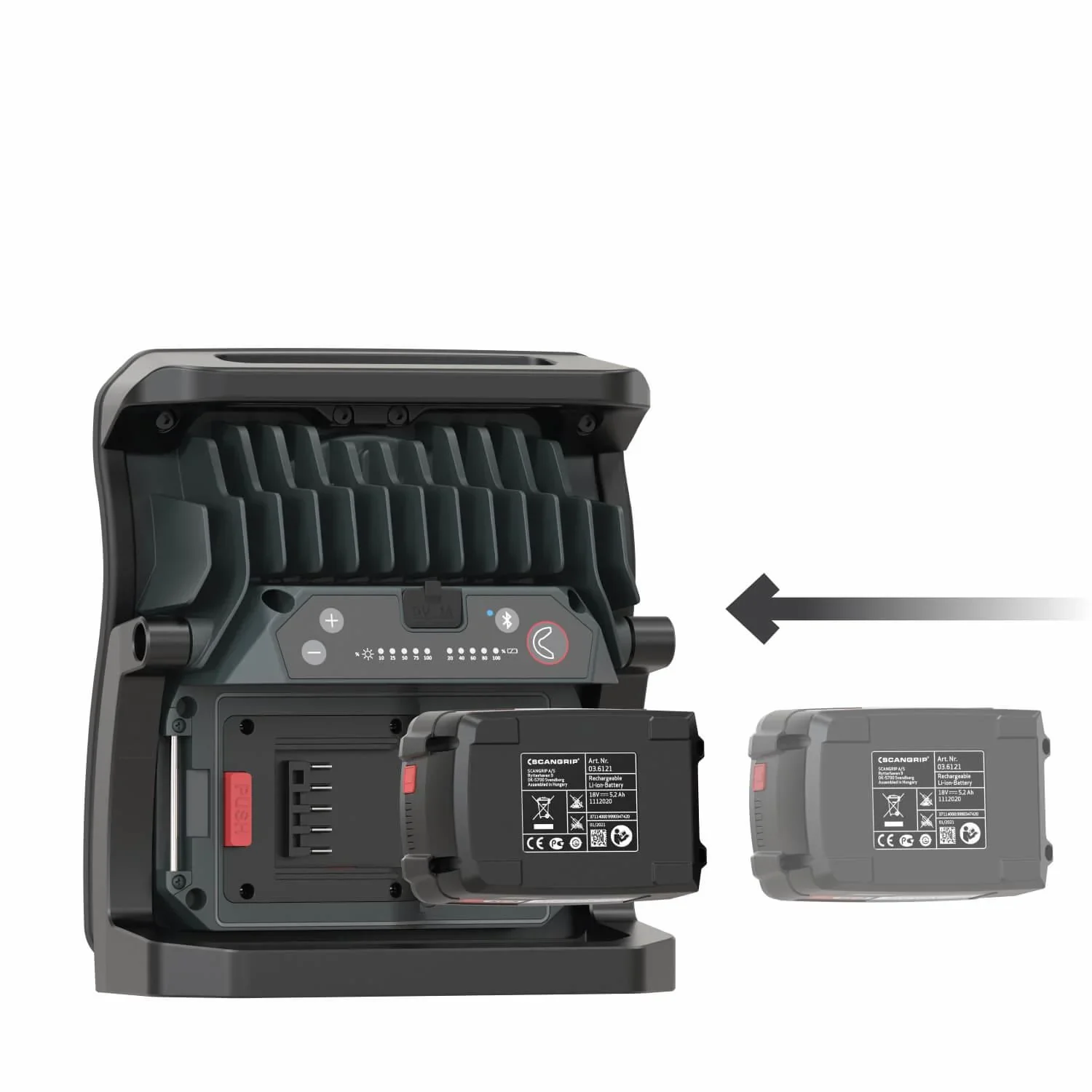 Handflutlichtstrahler NOVA 4 CAS mit abnehmbarem Diffuser - 4