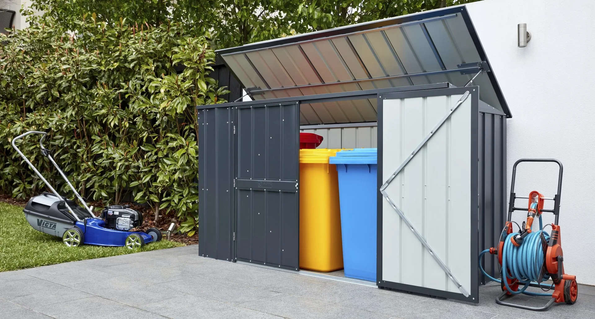 Gerätehaus Tonnen-Depot Easy 7x3 - 3bins - 10
