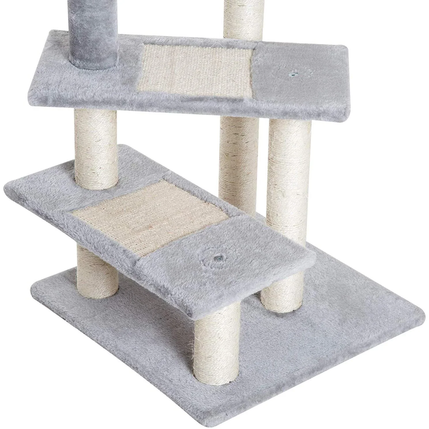Kratzbaum Katzenbaum Spielbaum Treppe 5 Schichte Grau - 1