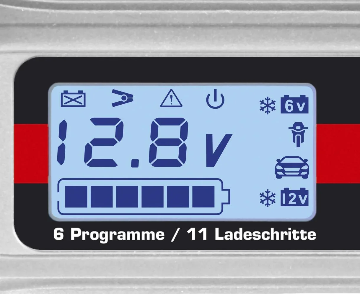 Batterieladegerät 6 / 12 Volt - 4 A - mit Tester - 2
