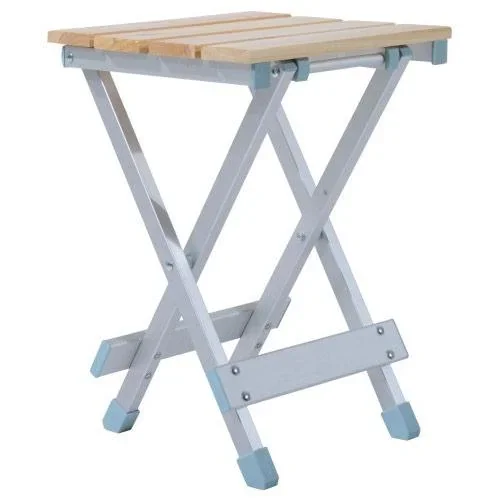 Holz 5tlg Campingtisch Set Picknick Koffertisch Alu - 4