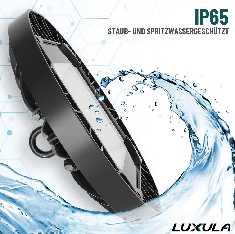 LED-HighBay in UFO-Form bietet 150 W, 14400 lm, 5000 K (neutralweiß) und IP65 Schutz. - 8