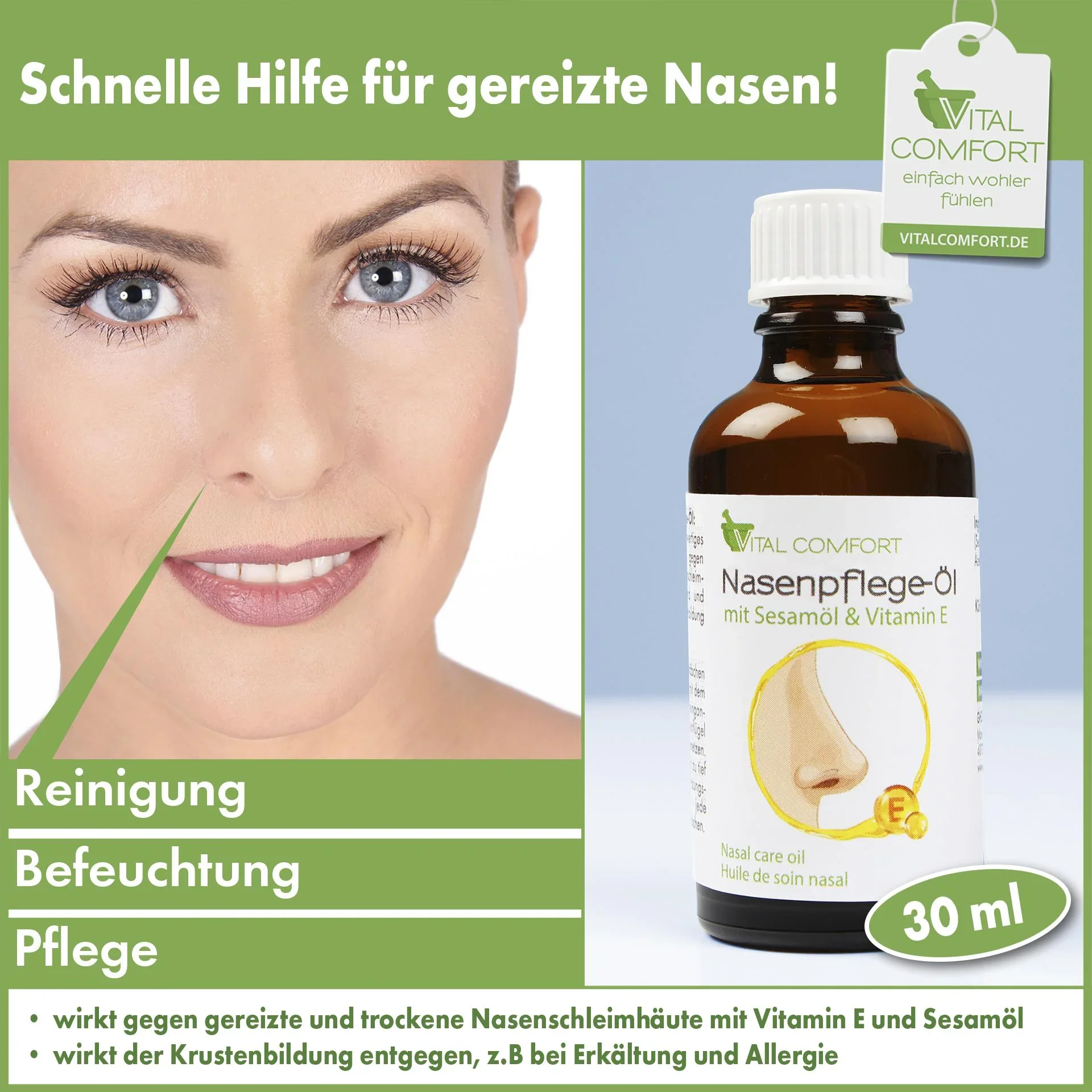 Nasenpflege-Öl, 30 ml - 0