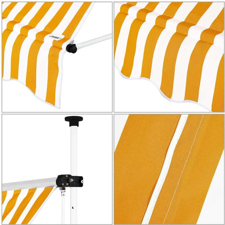 Klem Sonnensegel gelb/weiß 250cm - 2