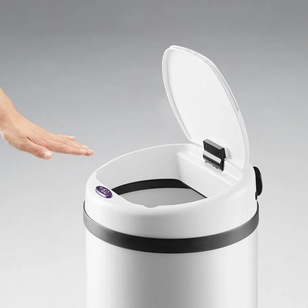 Sensor-Mülleimer Edelstahl weiß 40 Liter - 2