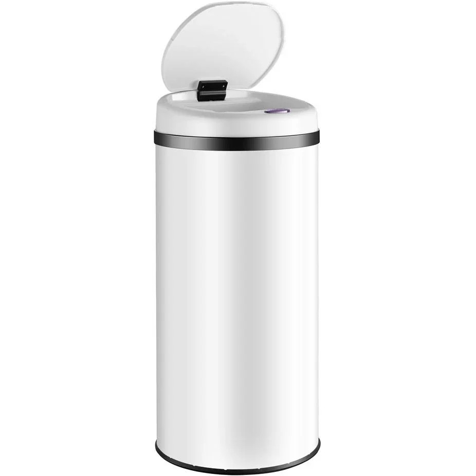 Sensor-Mülleimer Edelstahl weiß 40 Liter - 4