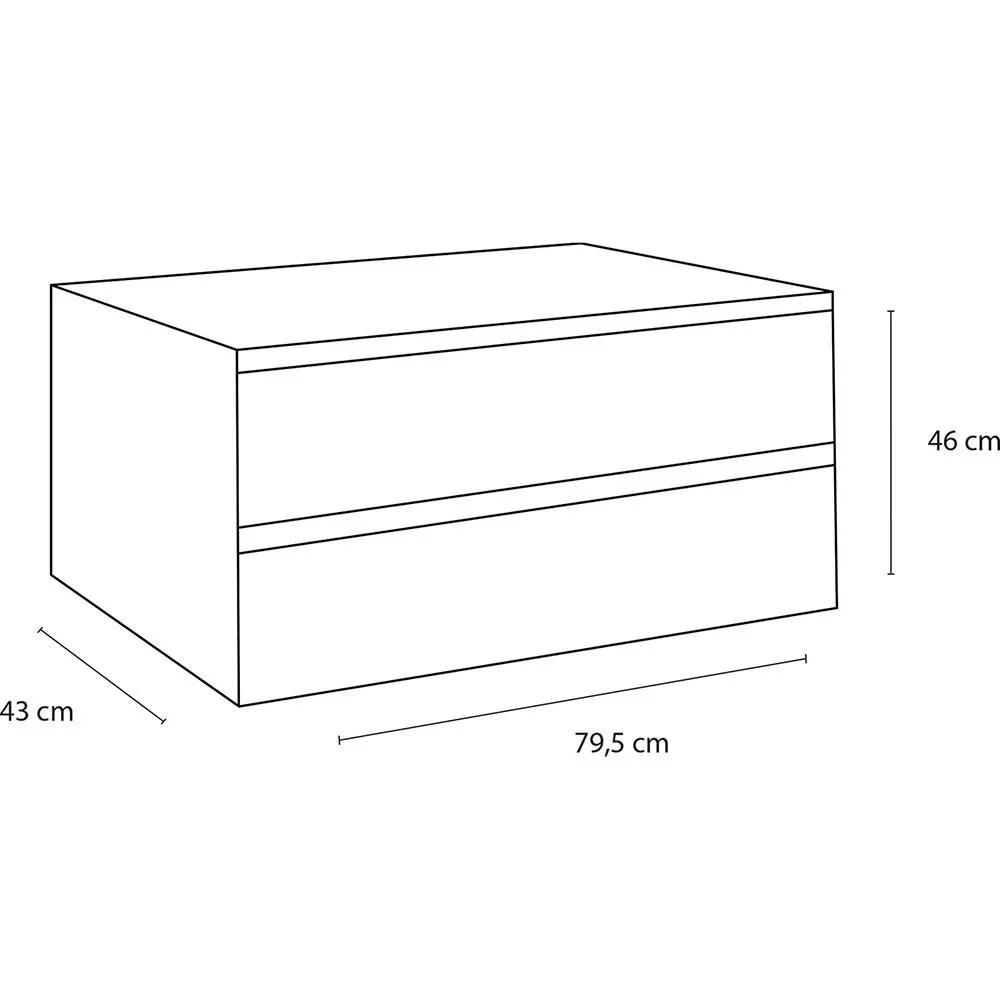 Concept Kabinettschublade 80cm Weiss fsc - 0