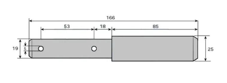 Oberlenker-Stufenbolzen, Kat. 2 (Ø 25 mm) - 1 (Ø 19 mm) - 1