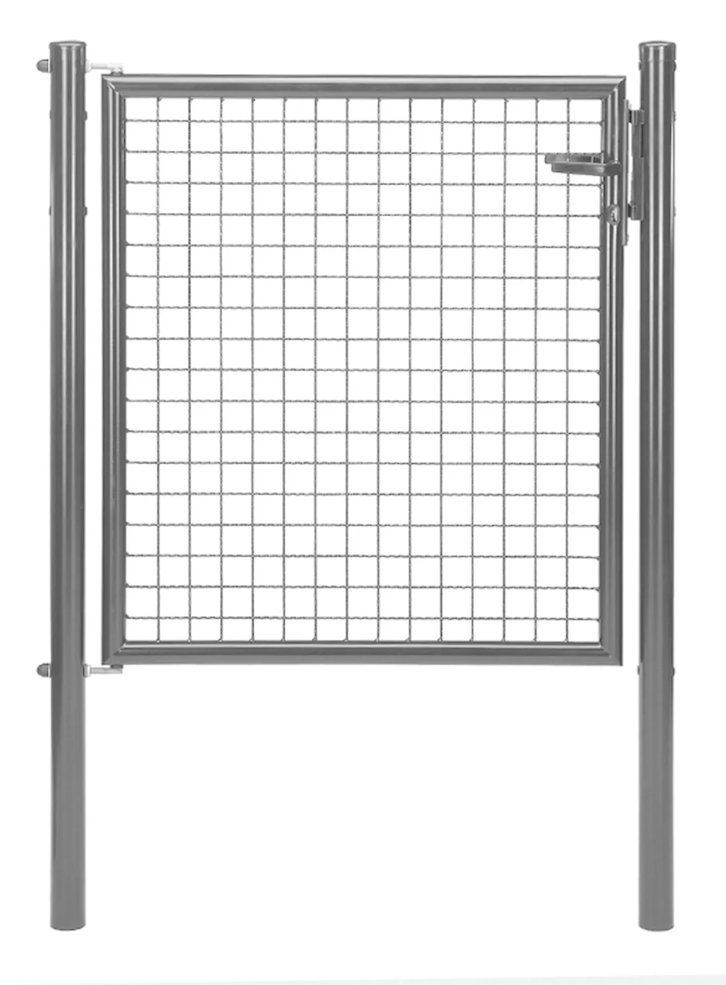Wellengitter-Einzeltor mit Zubehör, anthrazit-metallic, Breite 100 cm, Höhe 100 cm - 0