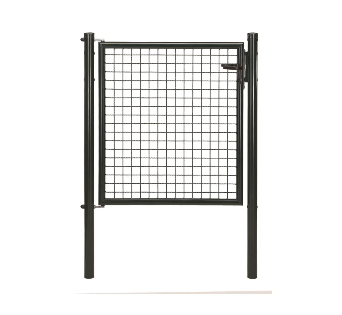 Wellengitter-Einzeltor mit Zubehör, anthrazit-metallic, Breite 100 cm, Höhe 100 cm - 1