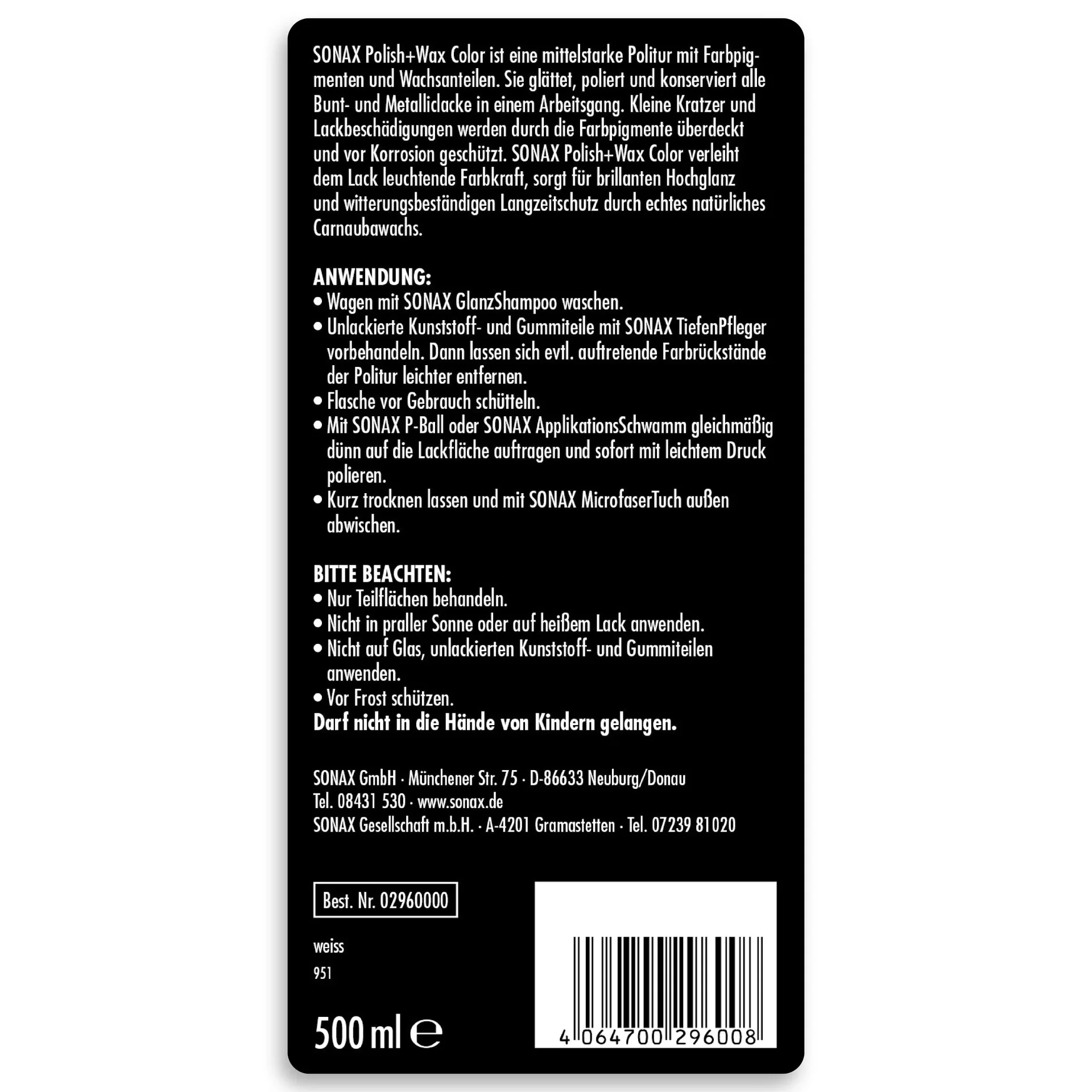 Polish+Wax Color weiß 500 ml - 4