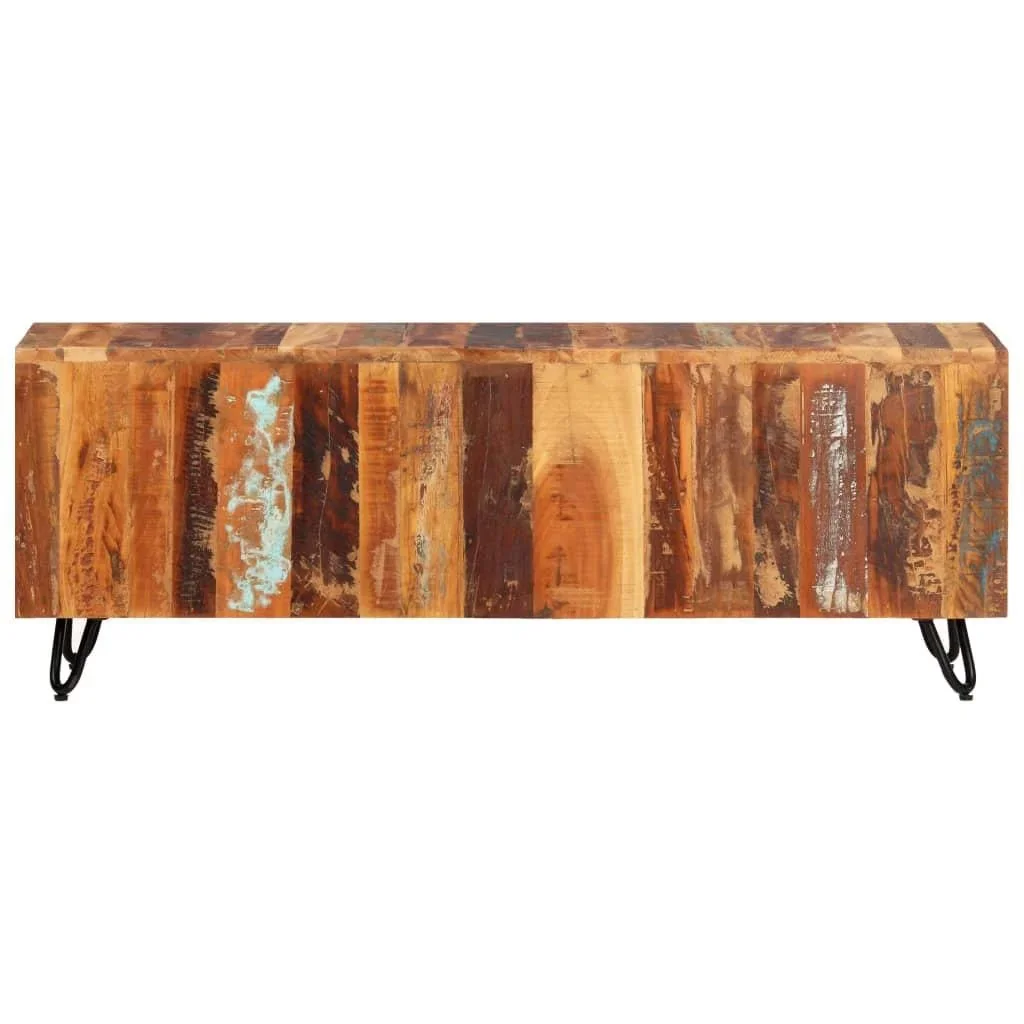 TV-Schrank 110x30x40 cm aus massivem recyceltem Holz - 4