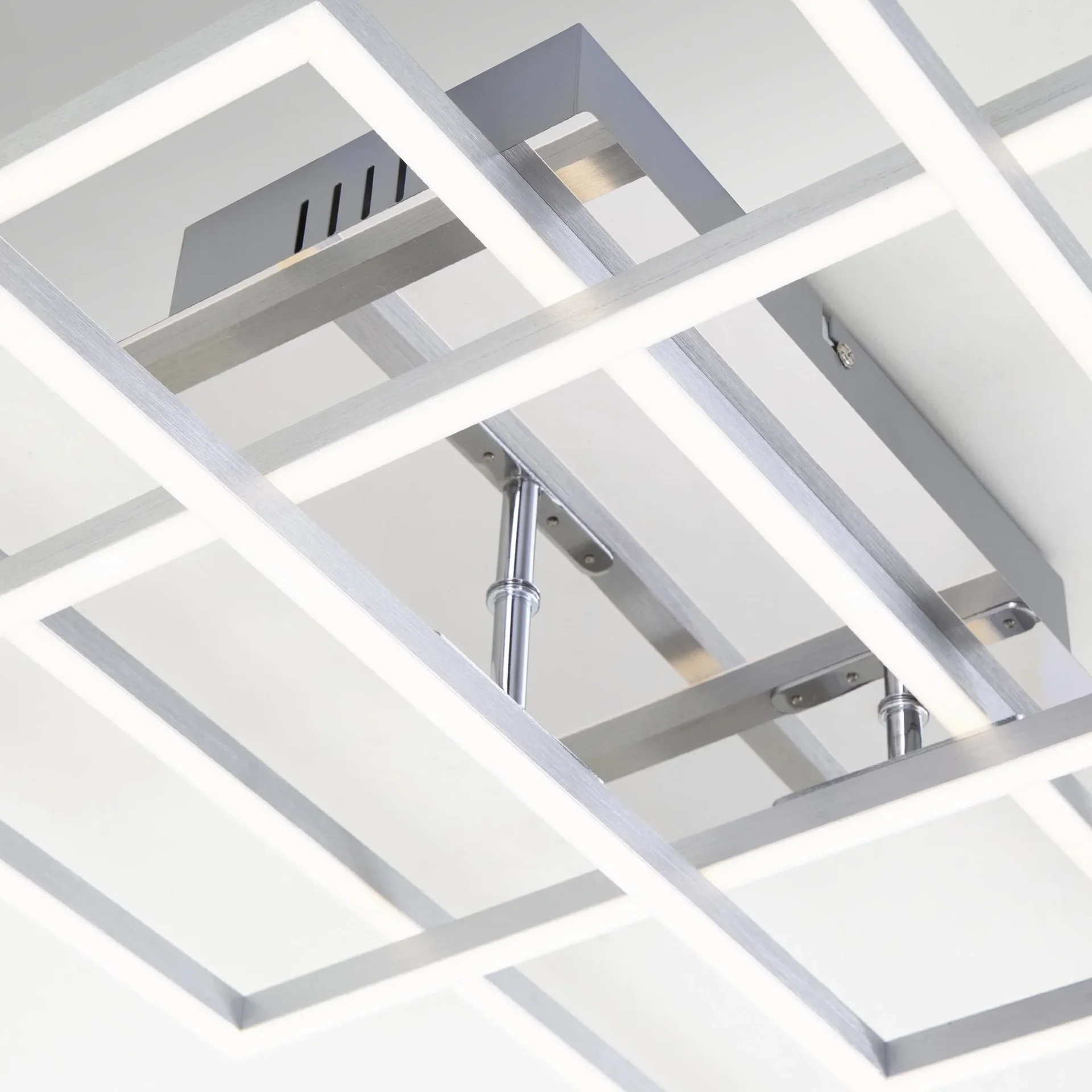 LED Wand- und Deckenleuchte, 104 cm, CCT, 5500 Lumen, 55 Watt, Alu-Chrom - 4
