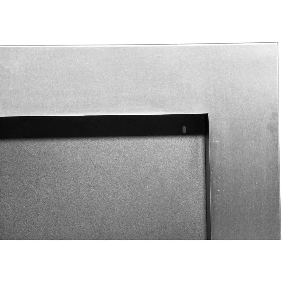 Wandkamin mit 2 Brennstoffbehältern silber - 0