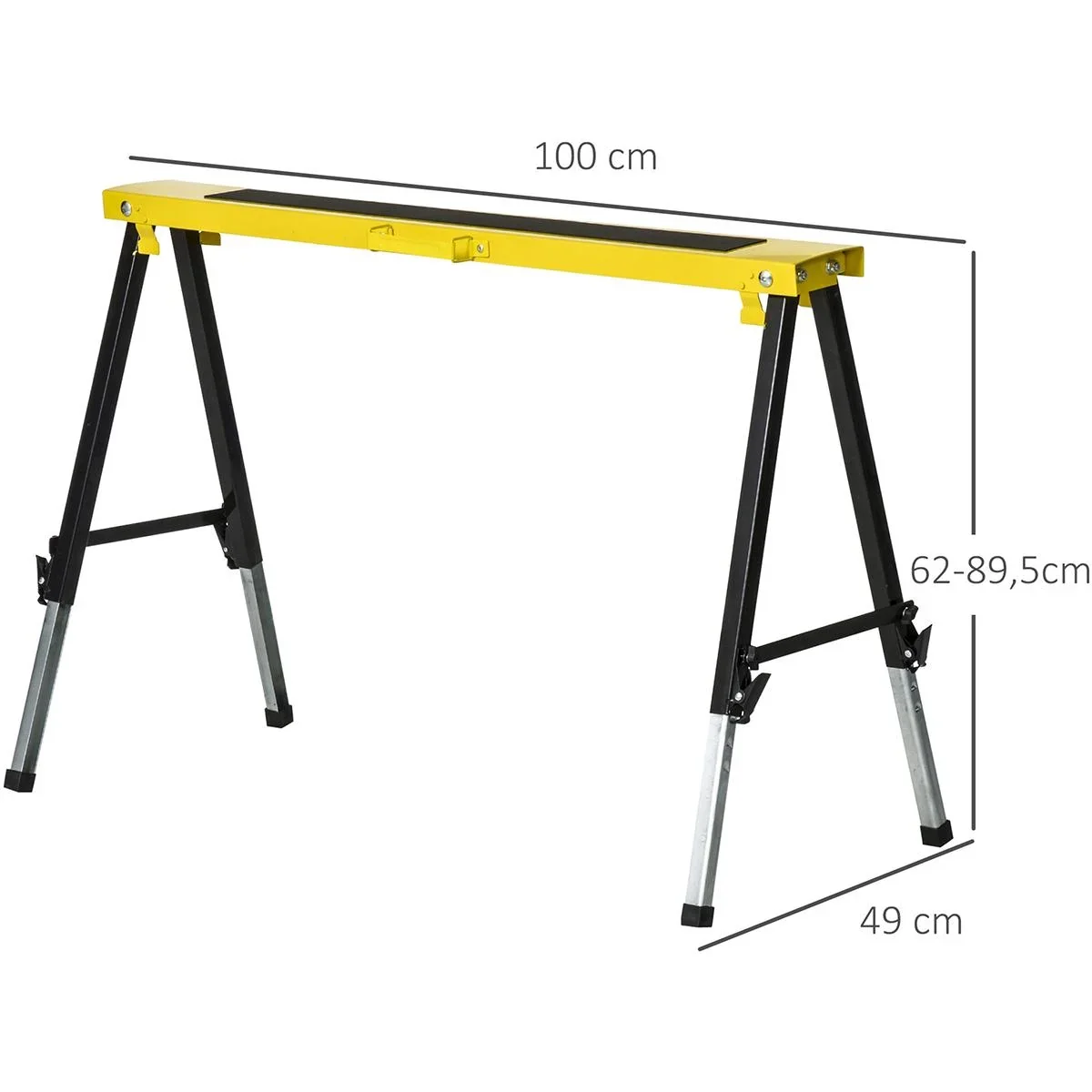 Arbeitsbock 2-er Set klappbar Gelb+Schwarz - 3