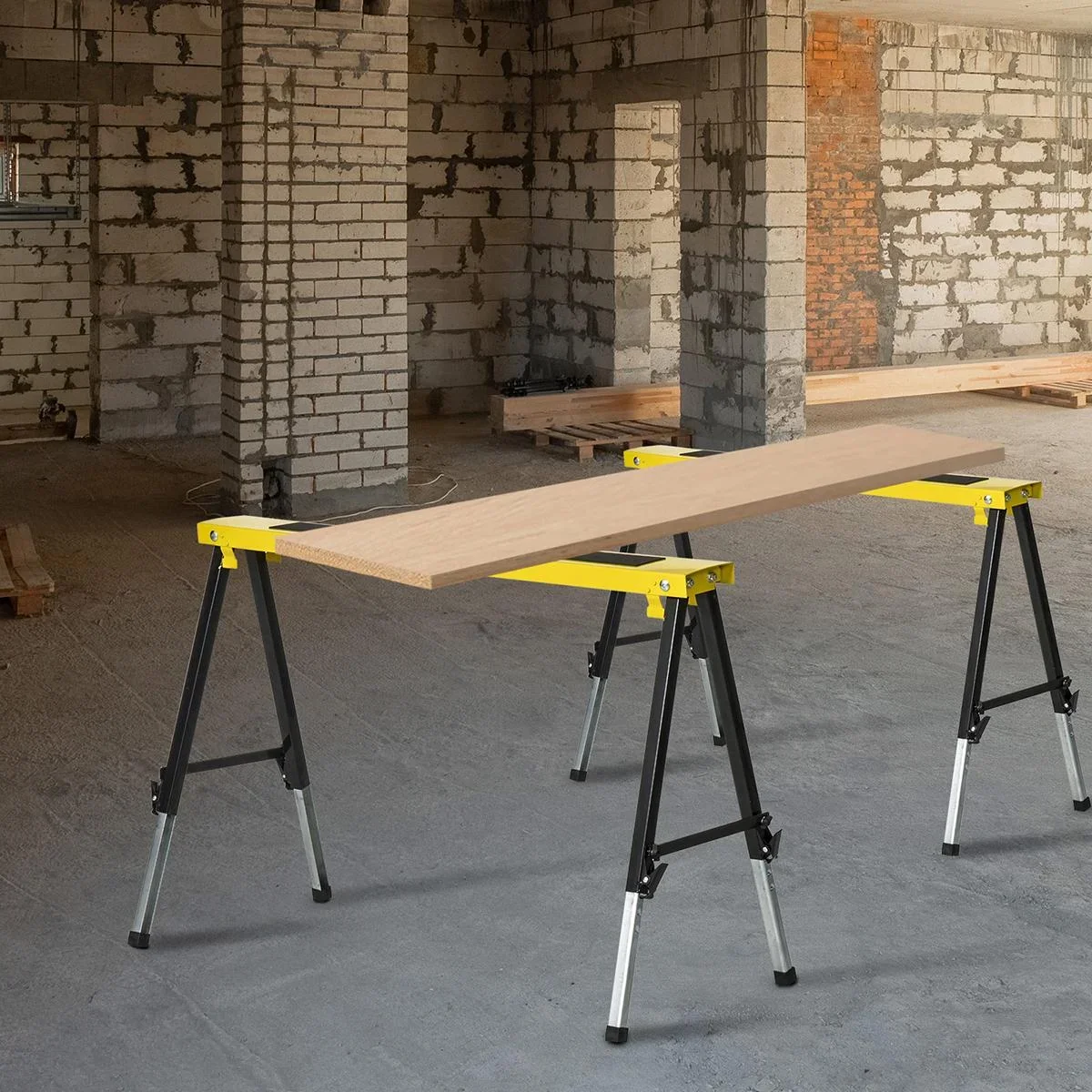 Arbeitsbock 2-er Set klappbar Gelb+Schwarz - 5
