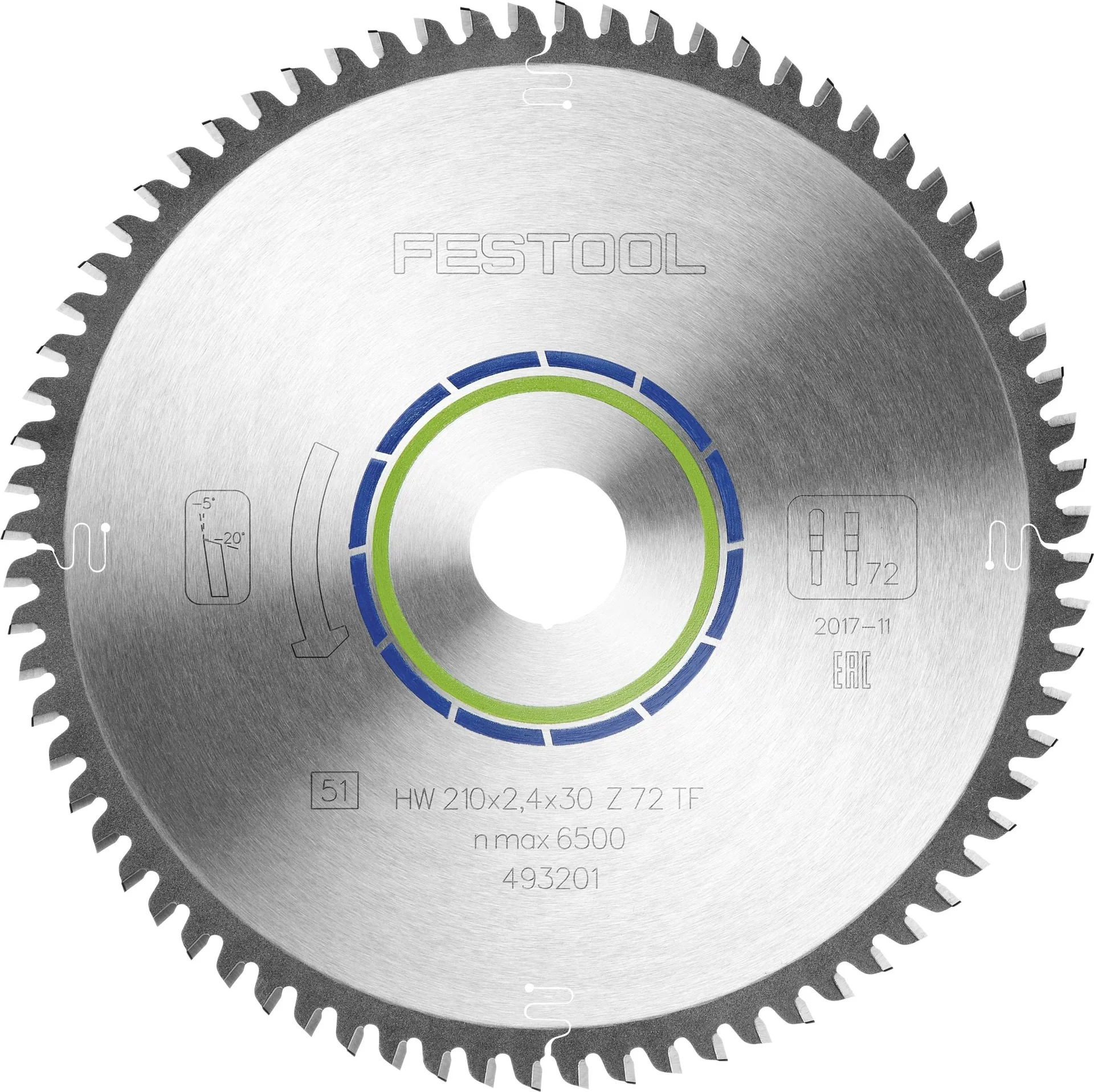 Spezial-Sägeblatt HW 210 x 2,4 x 30 TF72 - 1