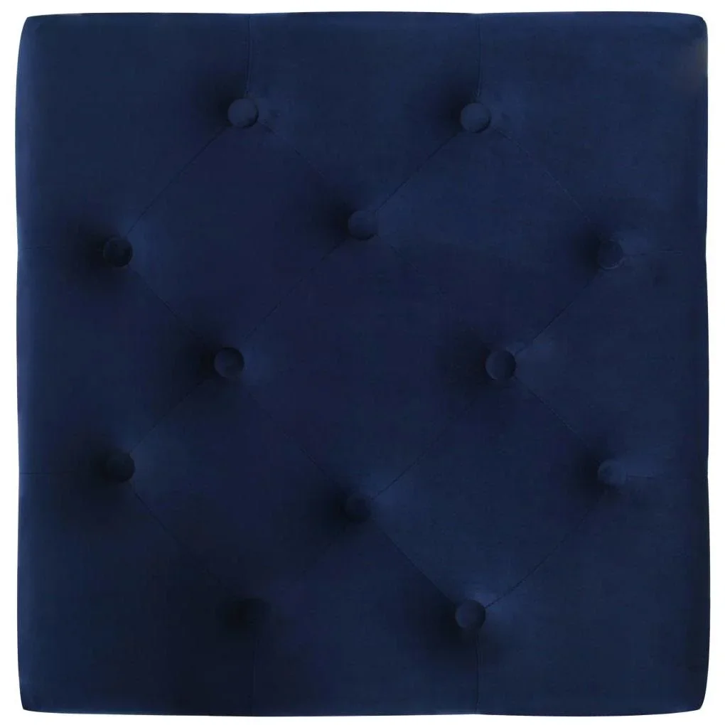 Hocker 60x60x36 cm Samt navy blau - 4