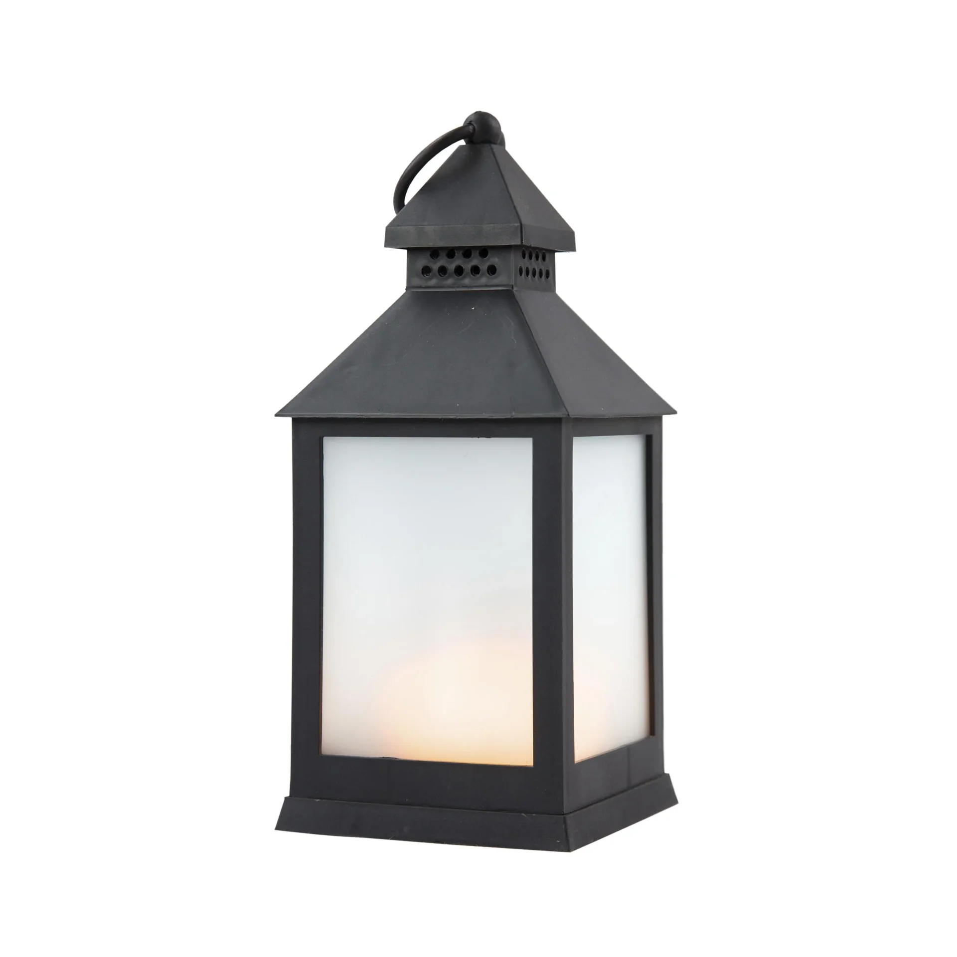 LED Laterne mit Flammeneffekt, 23 cm - 0