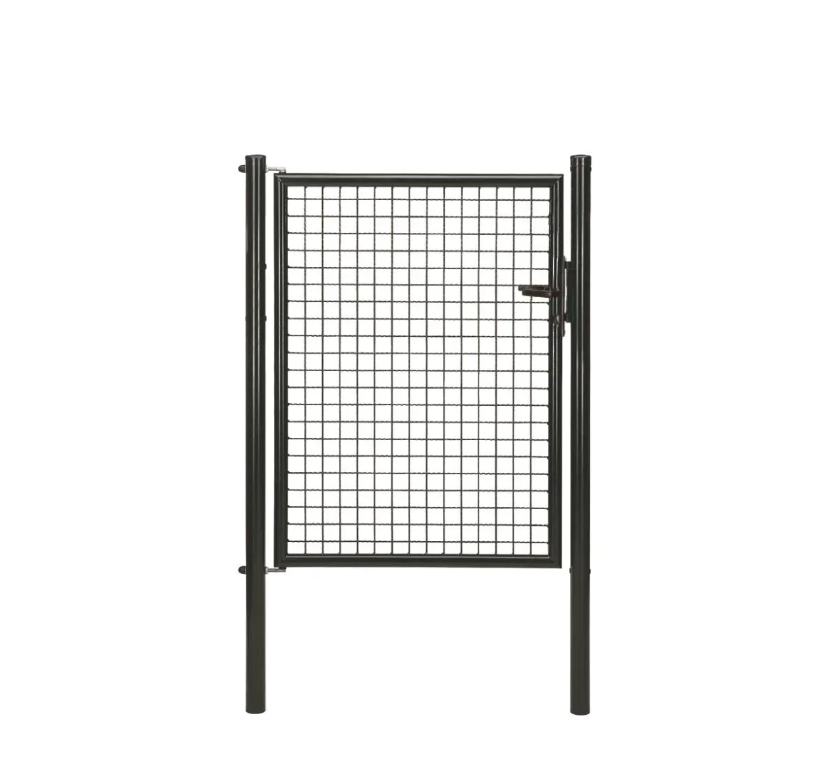 Wellengitter-Einzeltor mit Zubehör, anthrazit-metallic, Breite 100 cm, Höhe 125 cm - 1