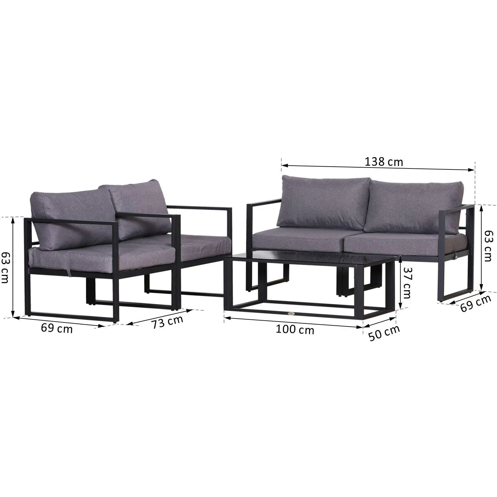 Gartenmöbel-Set 4-teilig - 2