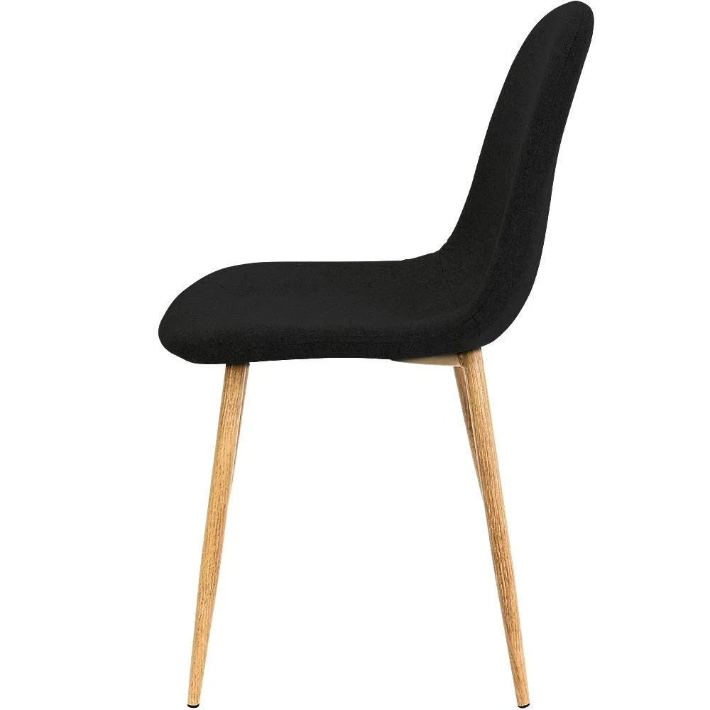 Design-Stuhl mit Stoffbezug schwarz 4 Stück - 3
