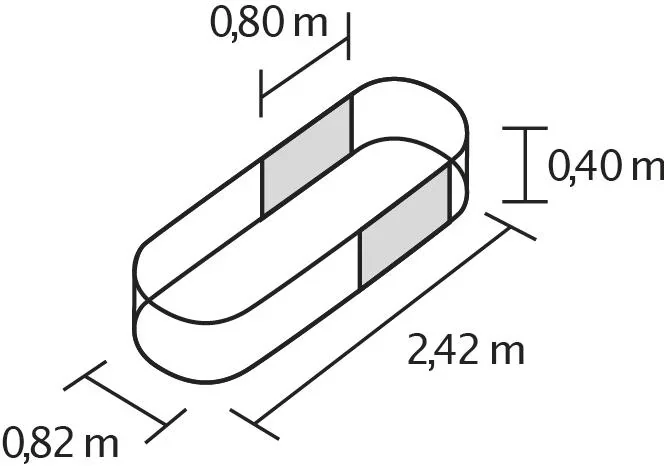 Hochbeeterweiterung Stretched 401, Farbe blank, 0,80 x 0,4 m - 0
