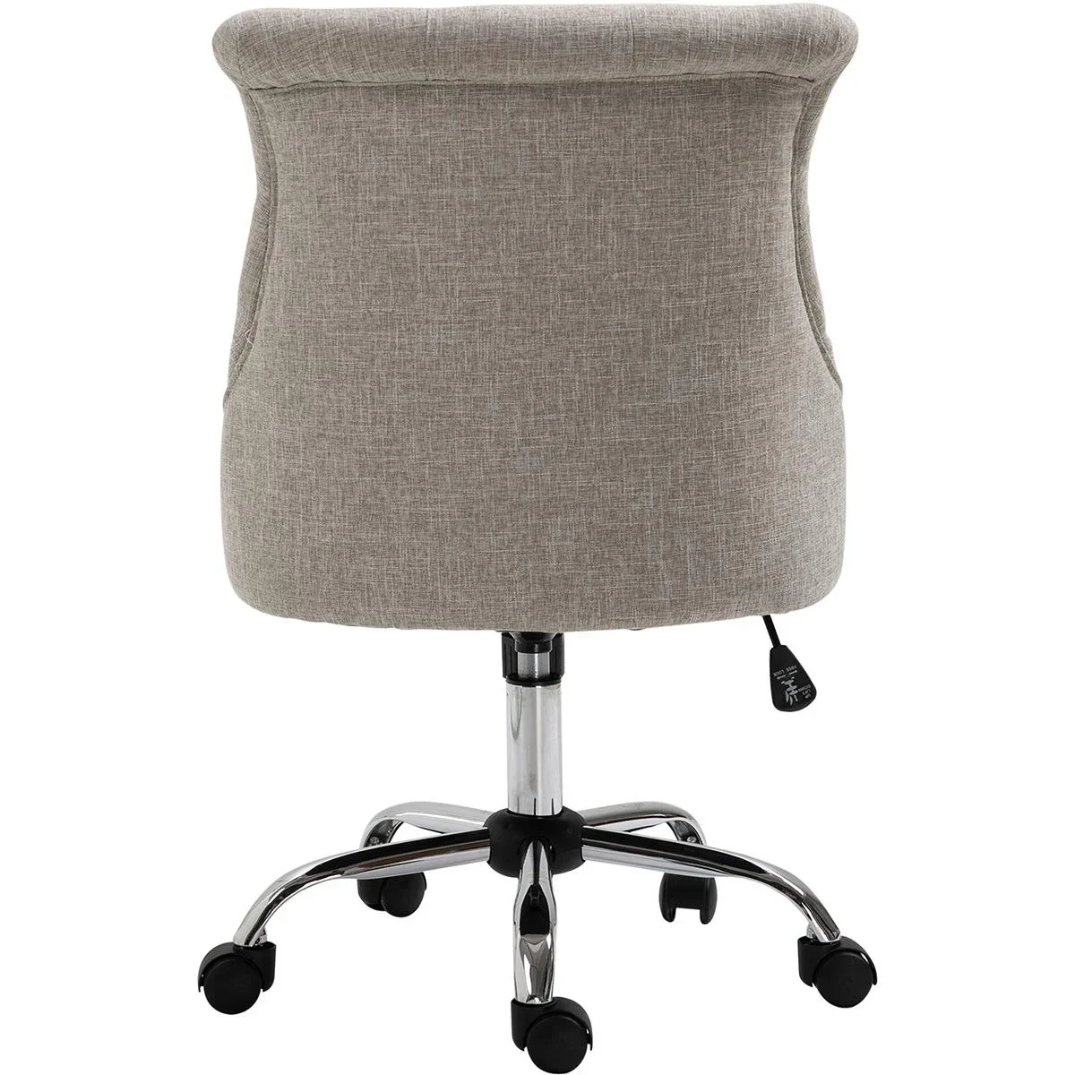 Polsterstuhl mit Chesterfield-Lehne hellgrau - 1