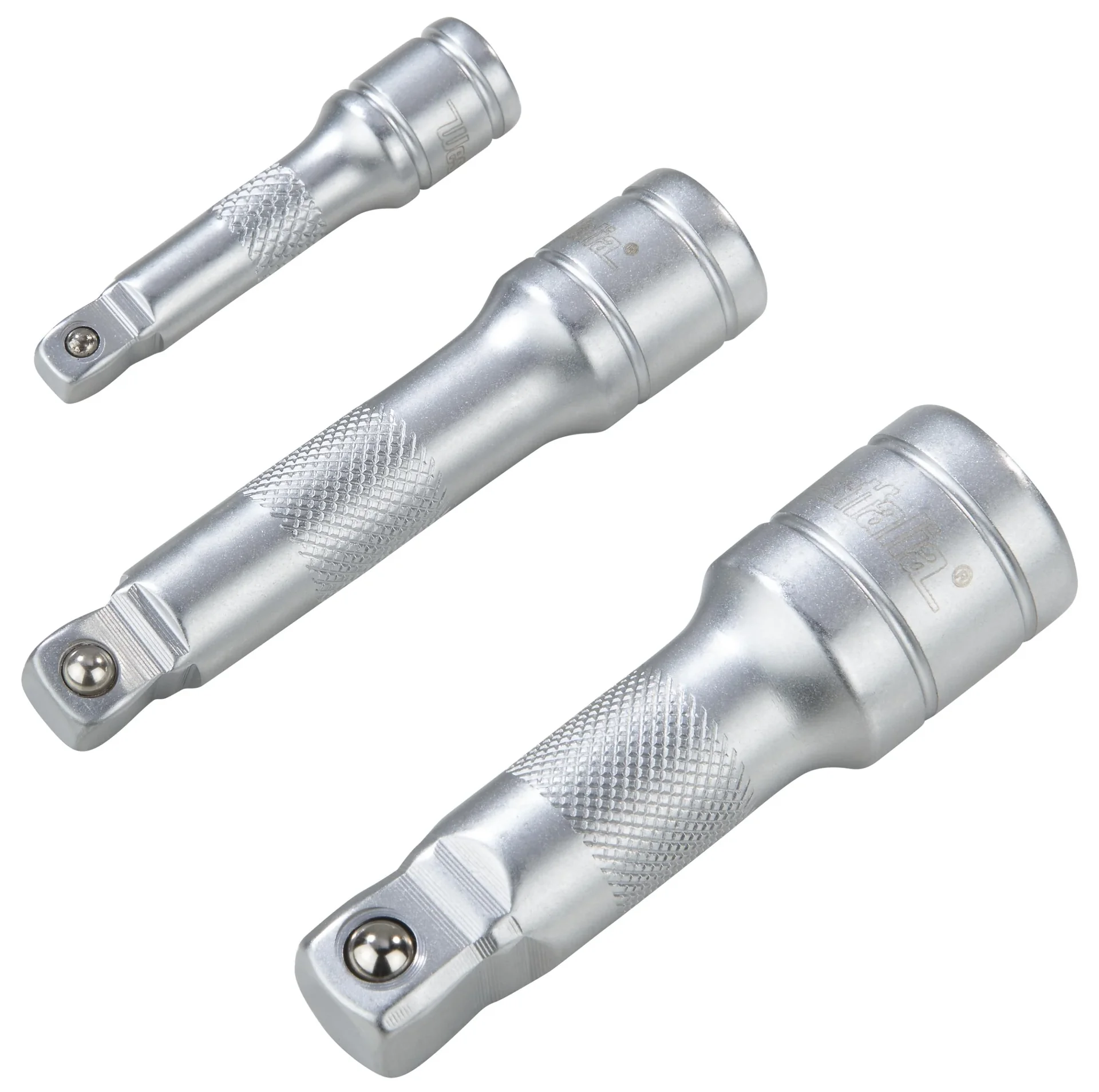 Steckschlüssel/ Kippverlängerungen Satz 1/2" - 3/8" - 1/4", 9-teilig - 1