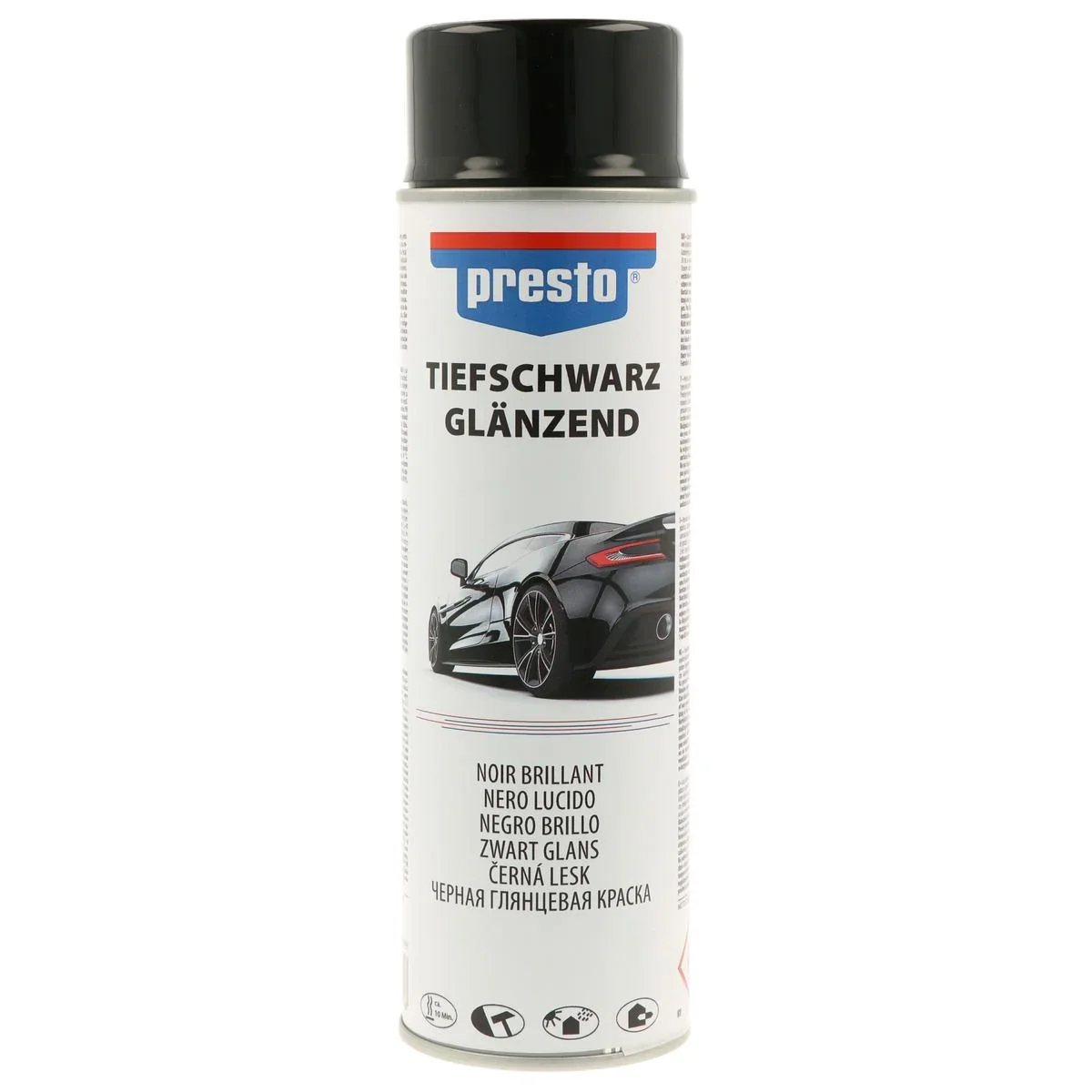 Rallye-Spraydose, glänzend, 500 ml, Farbe Schwarz - 0