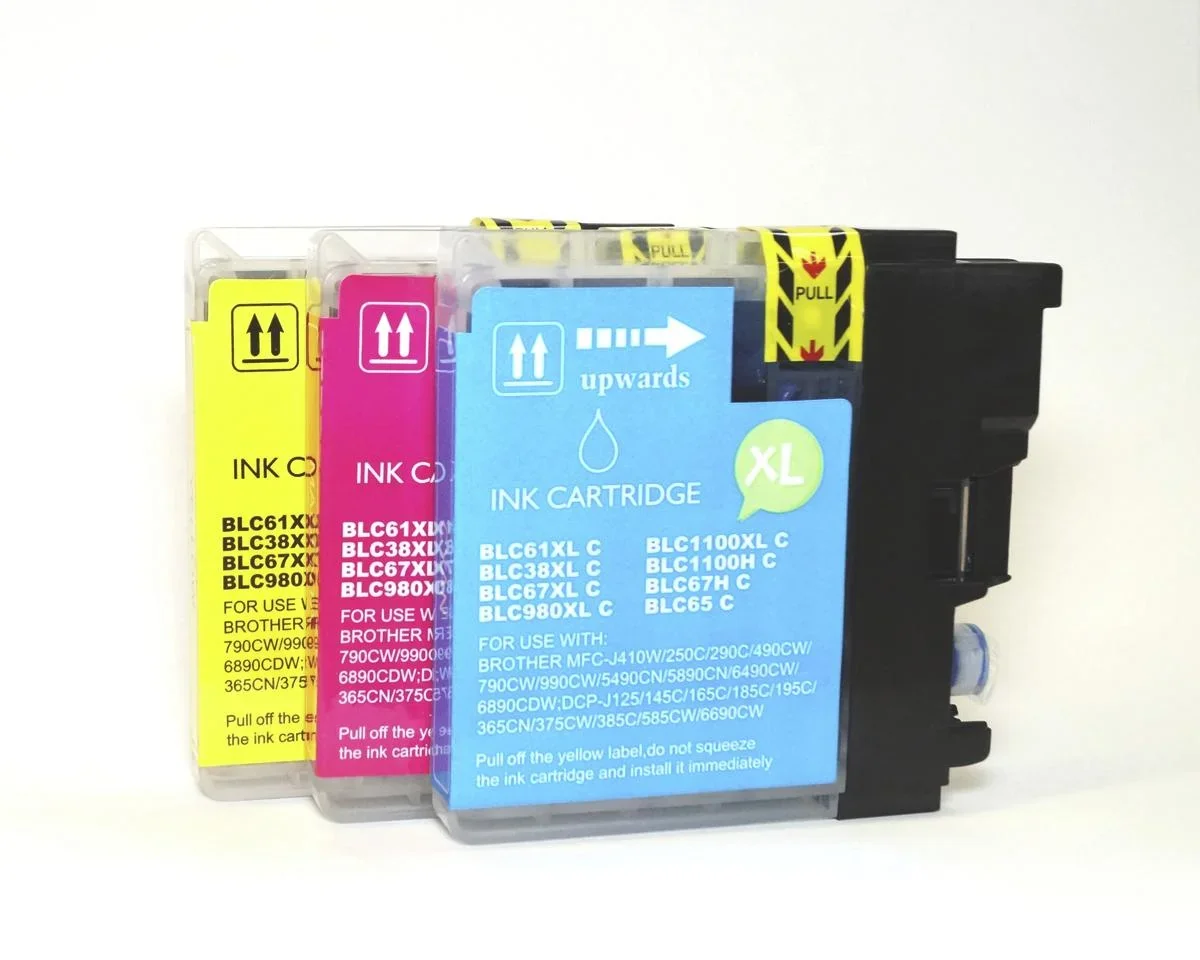 Druckerpatrone für Brother LC980/LC1100 Multipack- 3er Pack Cyan, Magenta, Gelb - 1