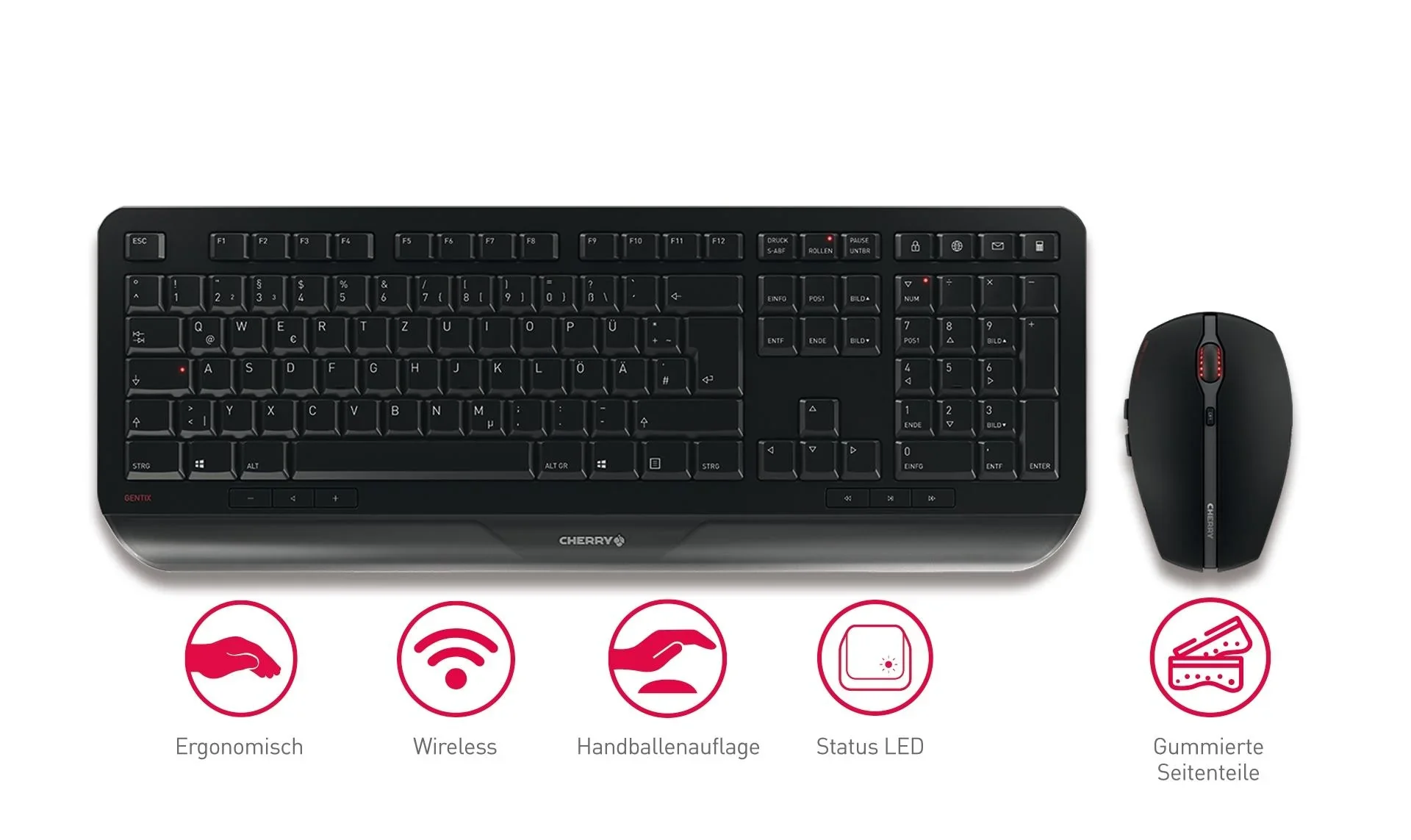 Kabelloses Tastatur-Maus-Set GENTIX DESKTOP schwarz - 5