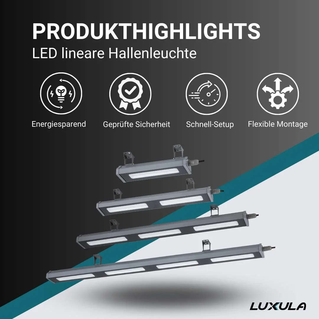LED-HighBay in linearer Form bietet 50 W, 6200 lm, 5000 K (neutralweiß) und IP65 Schutz - 7