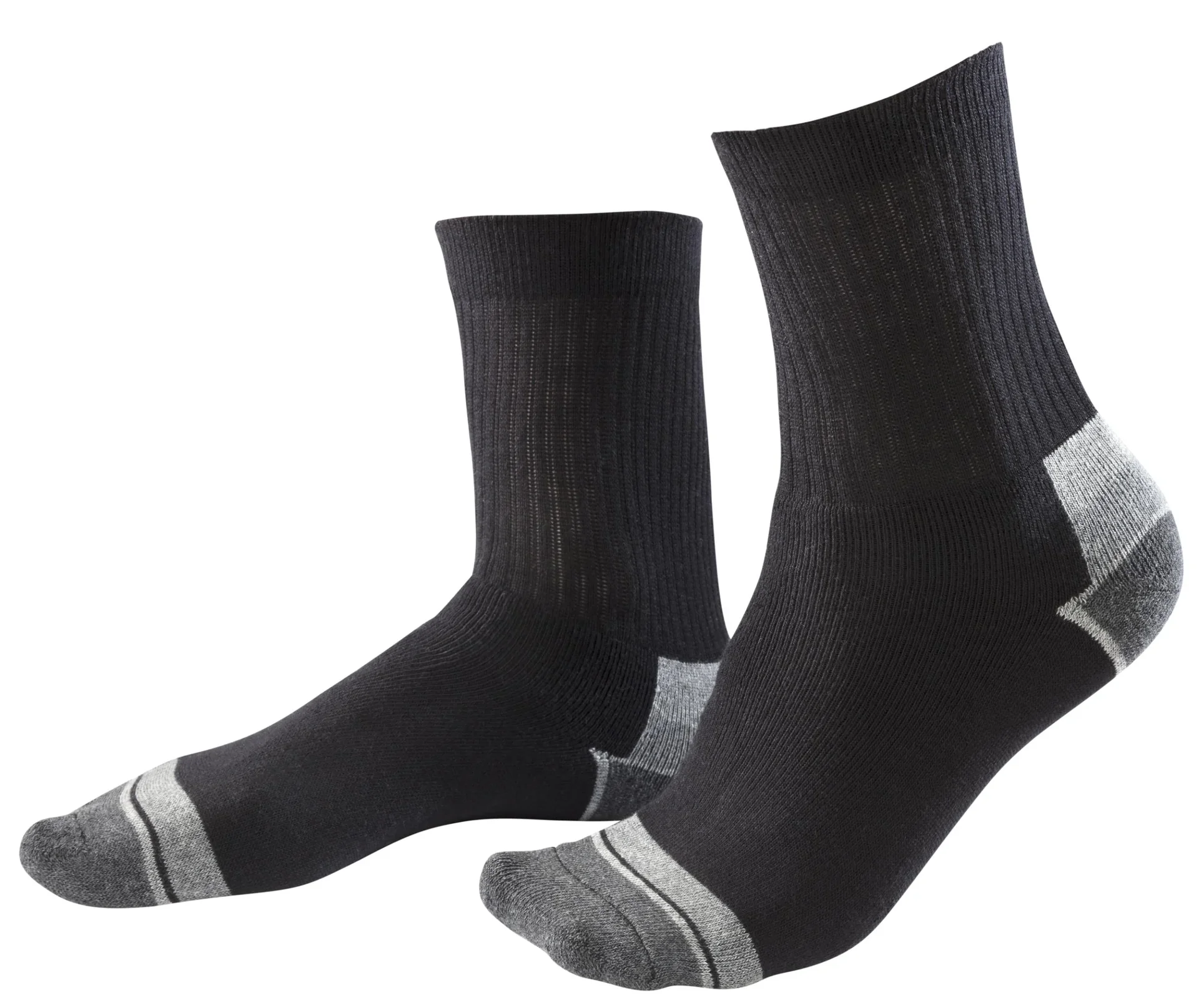 Every Day Socken 2er Pack, Farbe schwarz/grau, Gr.39/42 - 0