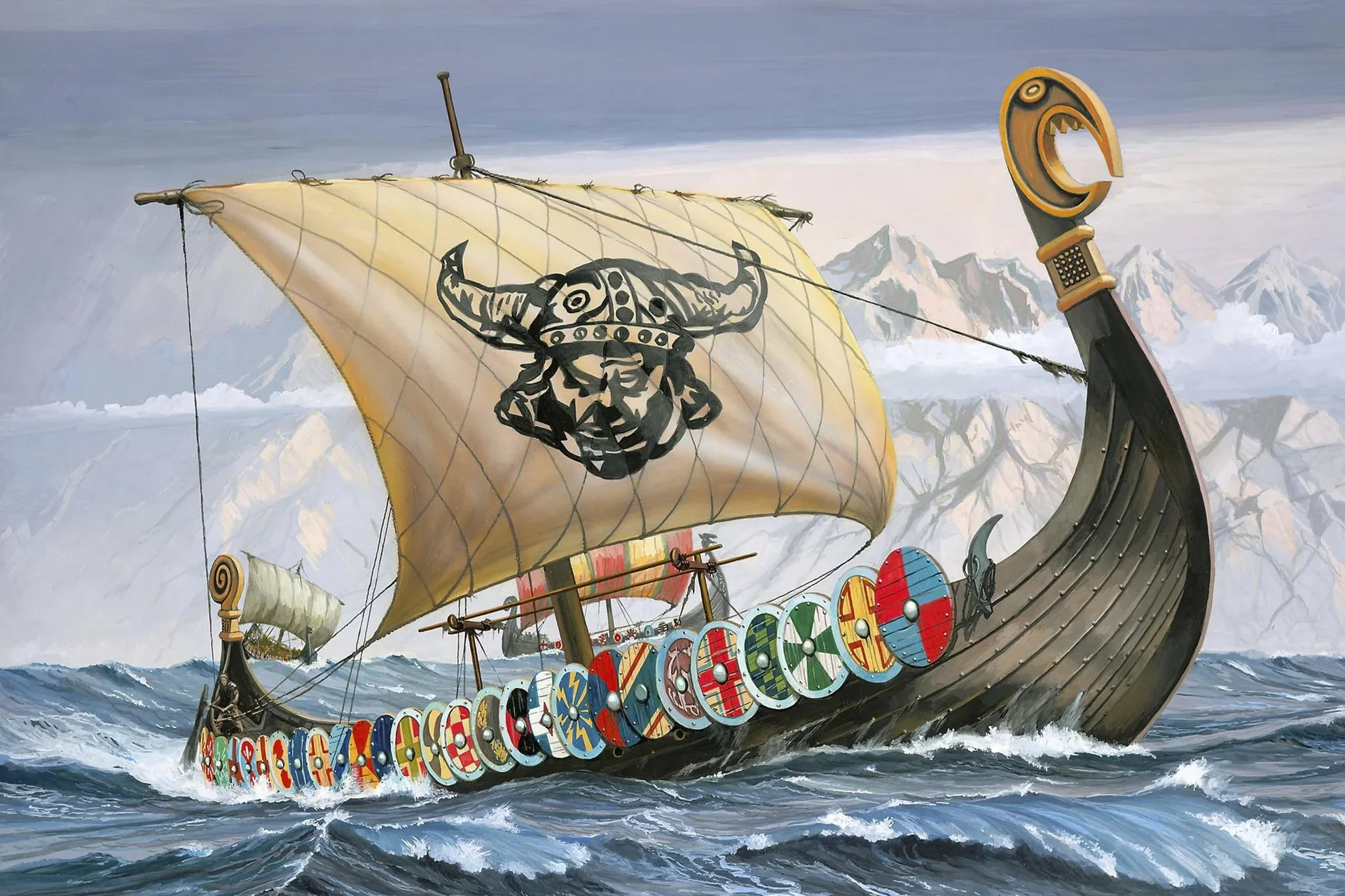 Model Set Viking Ship - 1