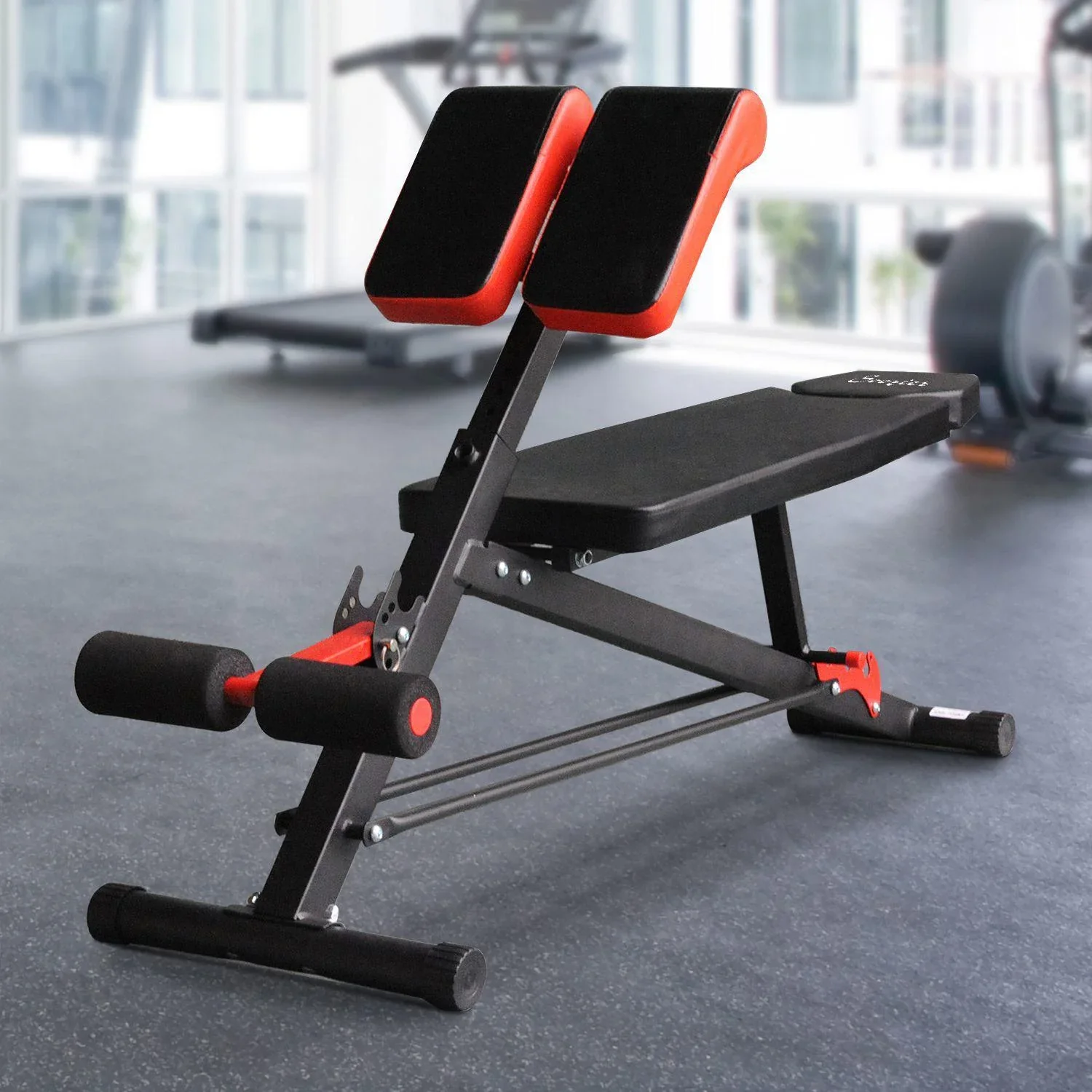 Hantelbank Fitnessbank Schrägbank Multifunktion Bauchtrainer Verstellbar Edelstahl Schwarz 64 x 146 x 73,5-85 cm - 6