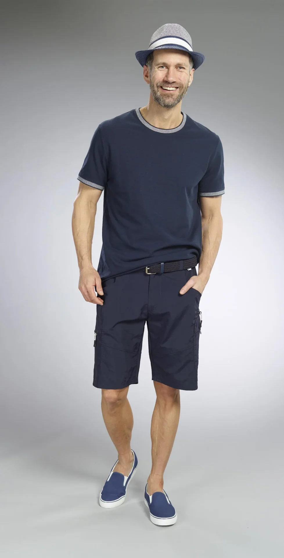 Stretch-Gürtel für Herren, superelastisch 3cm Breit, Farbe marine - 5