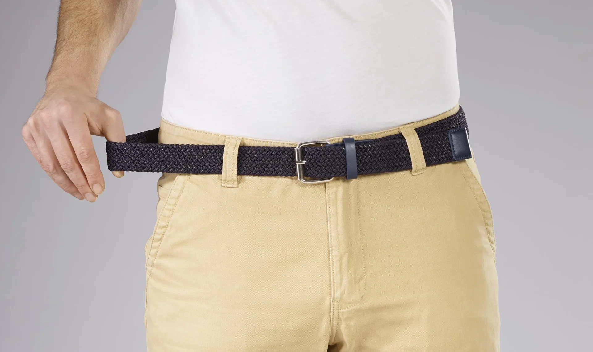 Stretch-Gürtel für Herren, superelastisch 3cm Breit, Farbe marine - 7
