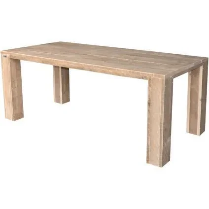 Robuster Gerüstholztisch mit breiten Blockbeinen 150/95 cm - 2