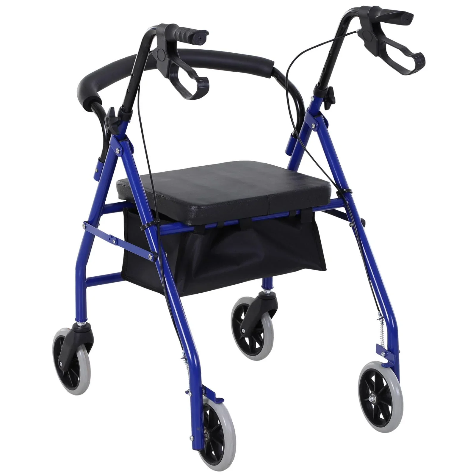Rollator mit Stuhl und Tasche - 0