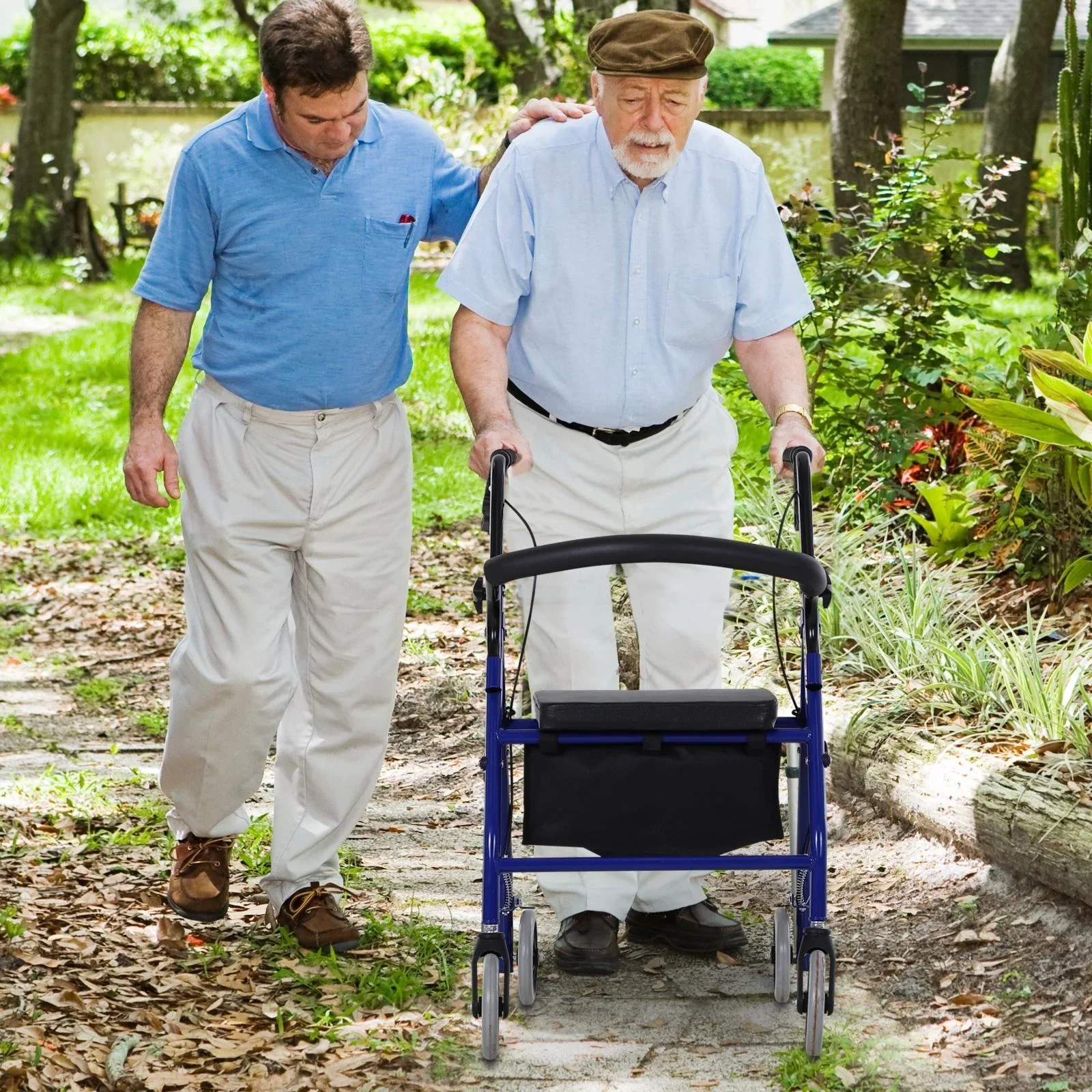 Rollator mit Stuhl und Tasche - 3
