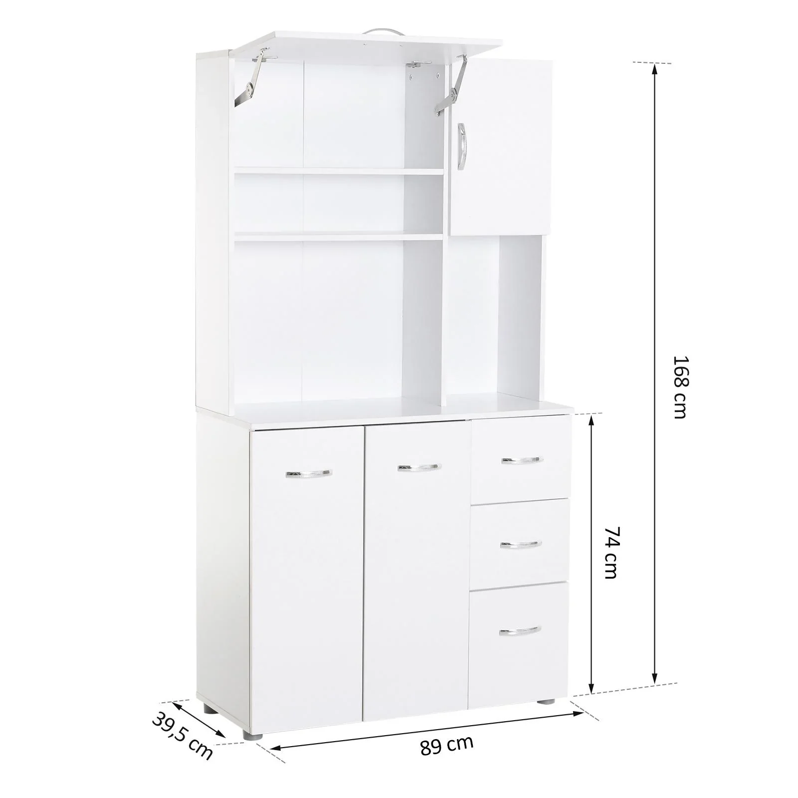 Küchenschrank, weiß - 0
