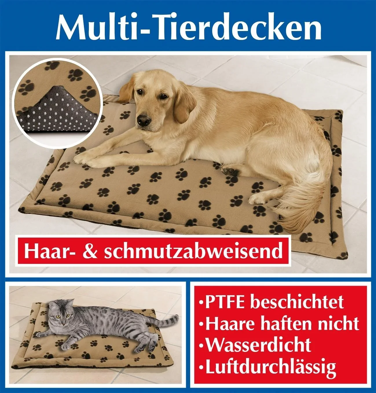 Multi-Tierdecke, Beige, 60 x 45 cm - 2