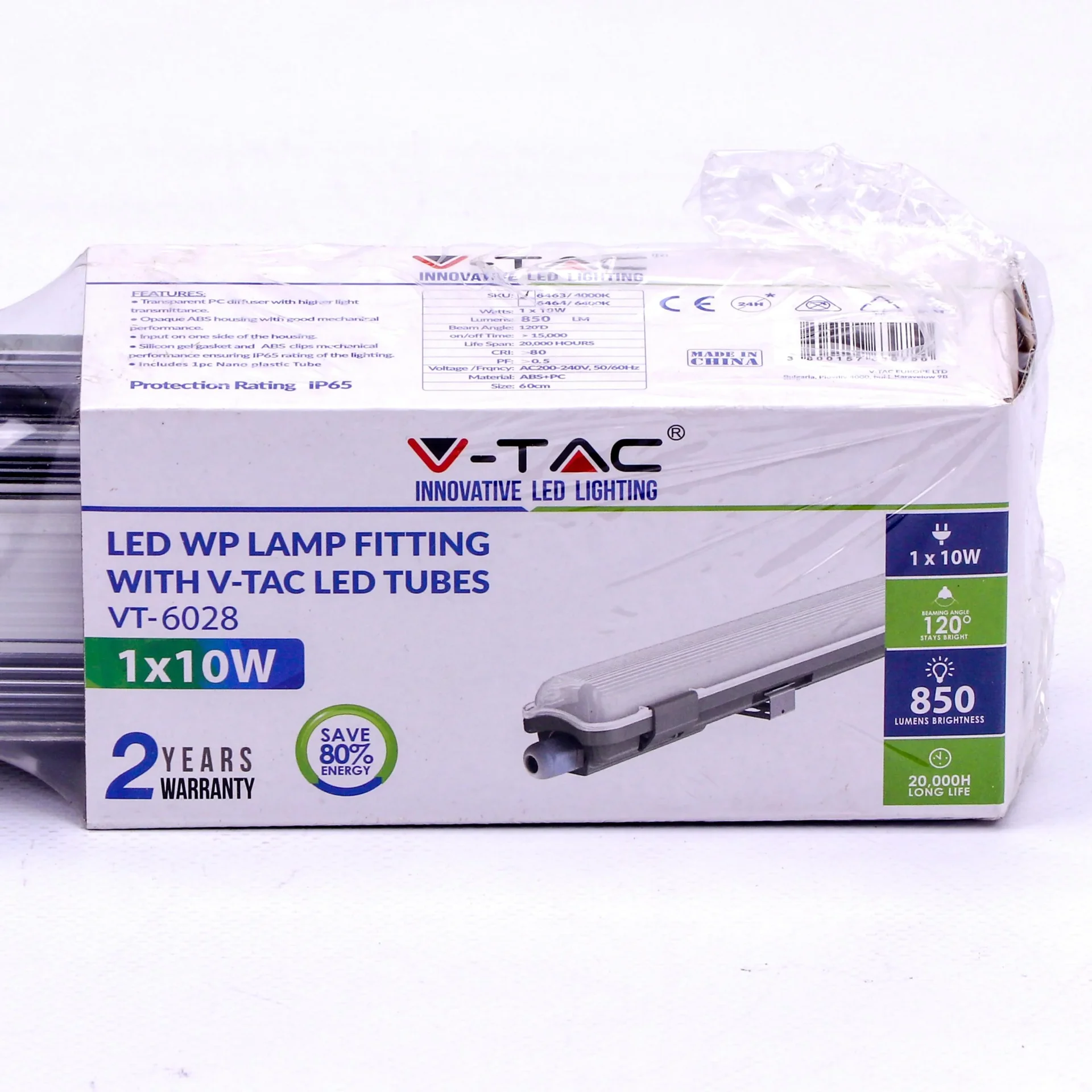 LED-Leuchtstofflampe 60cm - 10W - 4000K - 850 Lumen - IP65 - 3